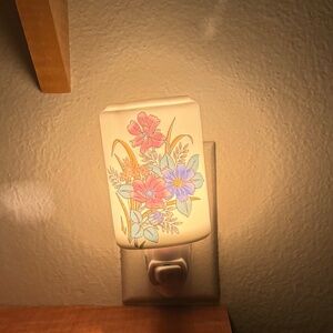 Floral flowers porcelain Night Light Lamp Candle Aromatherapy Oi…